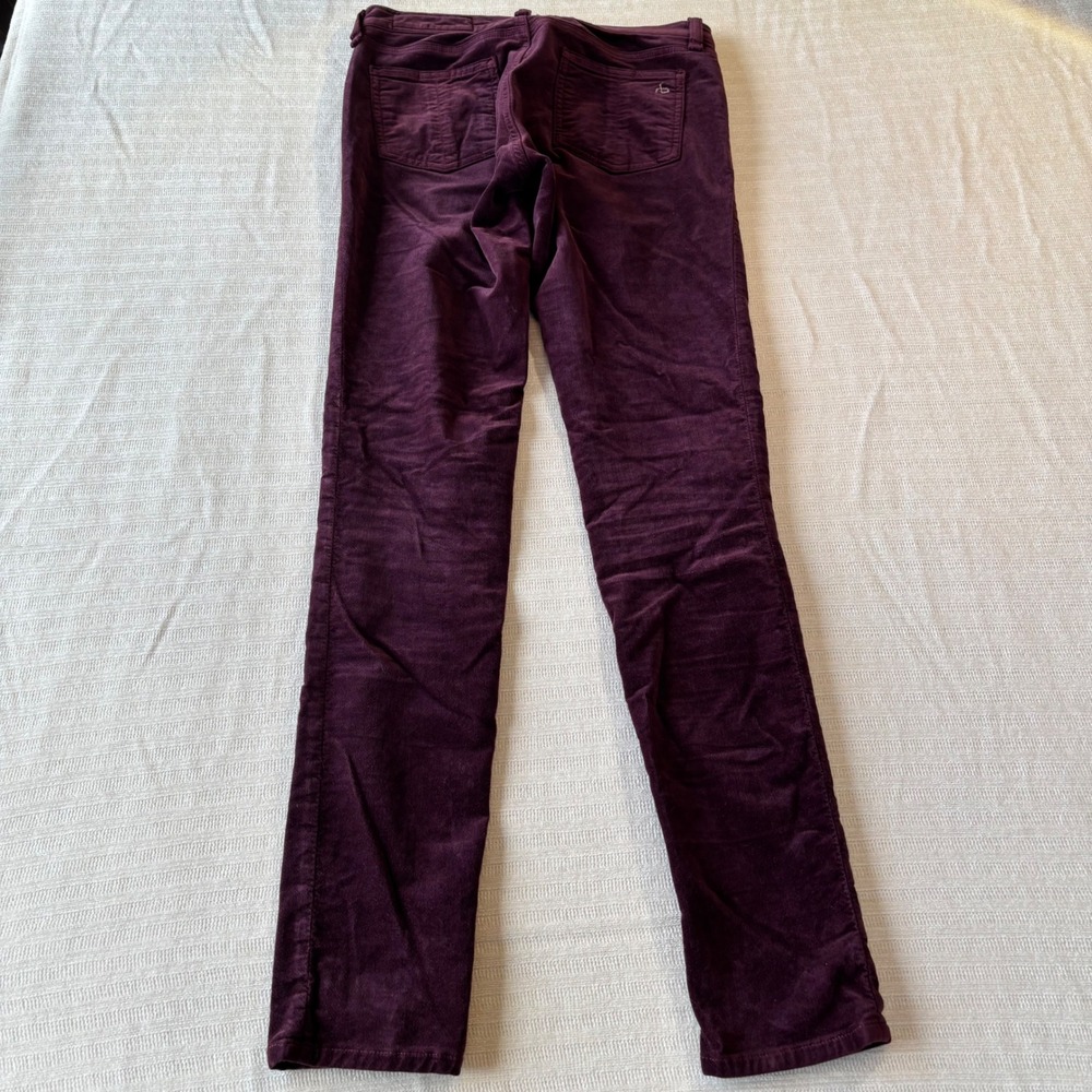 Rag & Bone Burgundy Corduroy Skinny Pants W1502Q232BUR Purple Women 26 - Picture 3 of 11